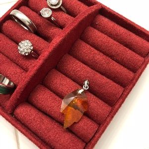 Crystal leaf pendant